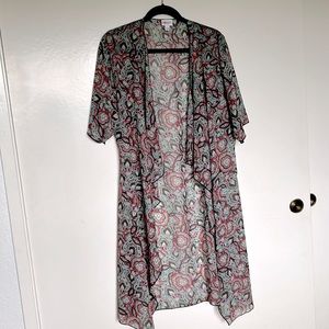 Lularoe Shirley Kimono - Sheer Paisley design • Size Small, Like New